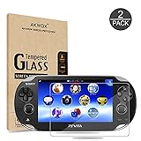 (Pack of 2) Screen Protector For PS Vita 1000, Akwox Premium HD Clear 9H Tempered Glass Screen Protective Film For Sony PlayStation Vita PSV 1000-Max Clarity And Touch Accuracy Film