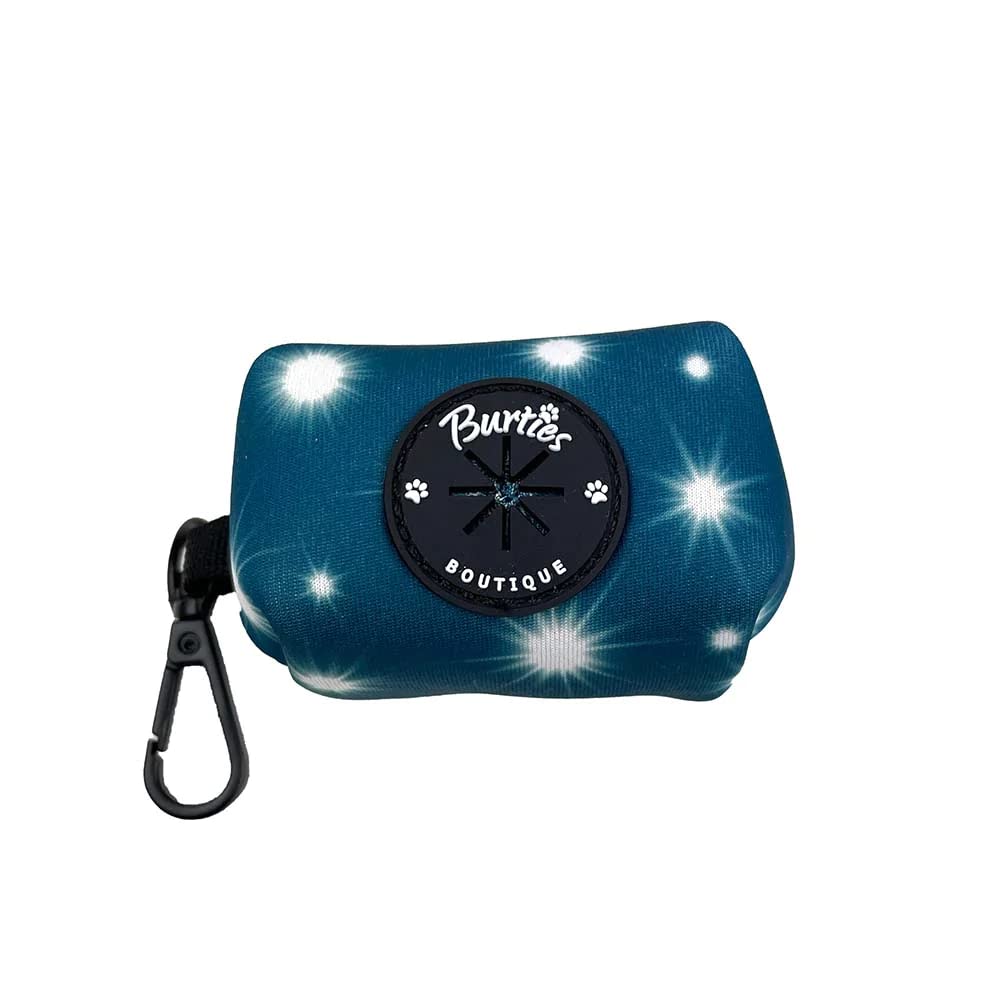 Burties Boutique - Poo Bag Roll Holder, neoprene material, attach to your lead, Twinkle Stars Design