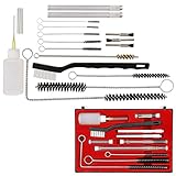 TCP Global Professional 23 Piece Spray Gun Cleaning Kit with Case, Complete Set to Clean HVLP Paint Guns, Air Tools, Gravity, Detail, Airbrush