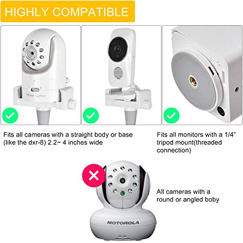 Baby-Monitor-Mount-Camera-Shelf-Compatible-with-Infant-Optics-DXR-8-and-Most-Other-Baby-MonitorsUniversal-Baby-Camera-HolderAttaches-to-Crib-Cot-Shelves-or-Furniture-Gray