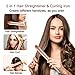 Hair Straightener and Curler, Zealite 2 in 1 Ceramic Flat Iron for Hair – Straightners & Curls with Adjustable Temp from 200℉ – 450℉, Dual Voltage (Gold)thumb 1
