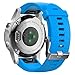 Wearable4U 20mm Garmin Fenix 5S / Fenix 5S Sapphire Quick Release Easy Fit Silicone Replacement Watch Band (Silver Buckle/Sky Blue)