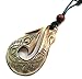 Swimmi Hand Carved Mother of Pearl Shell Tribal Maori Fish Hook 16 to 32 inch Adjustable Cord Necklace FA021-L