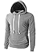 H2H Mens Fashion Slim Fit Lightweight Long Sleeve Hoodie with Various Pastel Colors LightGray US S/Asia M (JNSK17)