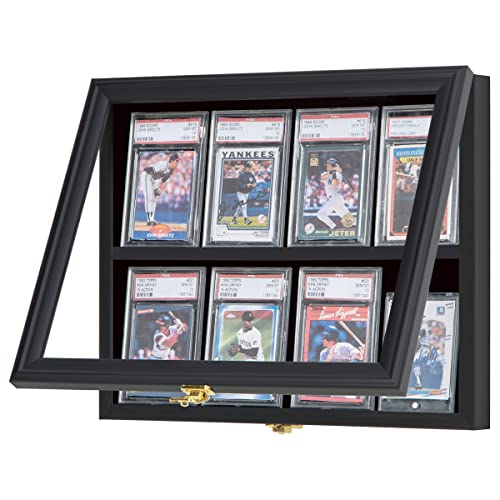 BASEBALL CARD DISPLAY CASE Wall Cabinet Small Horizontal Black 8-Cards VERANI | eBay BASEBALL CARD DISPLAY CASE Wall Cabinet Small Horizontal Black 8-Cards VERANI | eBay