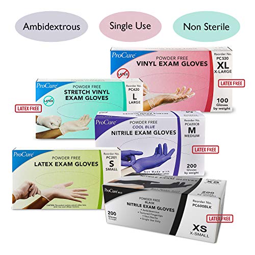 Disposable Black Nitrile Gloves Medium, 200 Count Heavy Duty 4 Mil