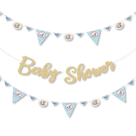 Amazon Com Let S Be Mermaids Baby Shower Letter Banner Decoration Amazon Com Let S Be Mermaids Baby Shower Letter Banner Decoration