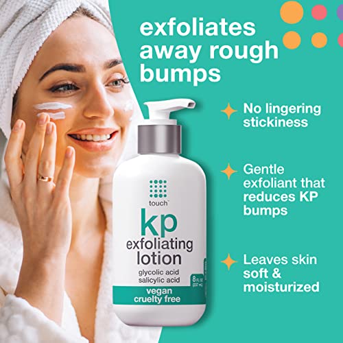 TOUCH Body Lotion for Keratosis Pilaris with 12 Glycolic Acid Lotion AHA BHA Rough & Bumpy