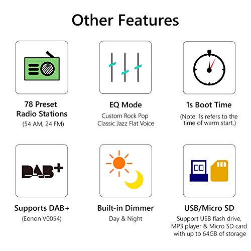 Eonon Car Stereo Audio Radio 8" Toyota Aurion Camry Android 7.1 Nougat in Dash Touch Screen Car GPS Navigation, Quad Core 16GB ROM with WiFi Bluetooth Head Unit-GA8164 - Thumbnail 5