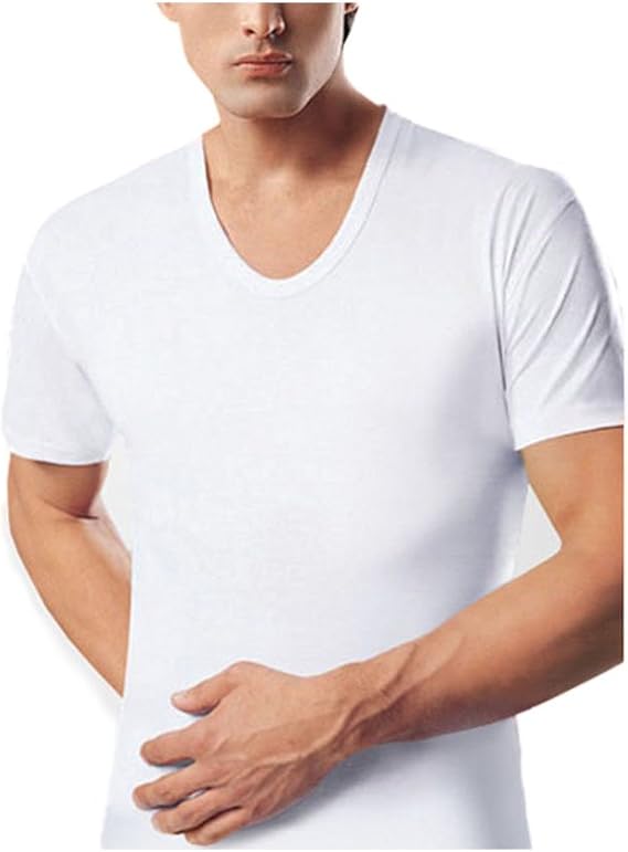 BYC 1903 Men's U-Neck White Cotton 100 