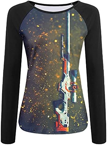 Women's T-Shirt Counter Strike Baseball Shirt Long Sleeve Raglan Baseball Tee Top