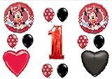 MAD ABOUT MINNIE MOUSE 1st First BIRTHDAY PARTY Balloons Decorations Supplies