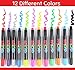MOBIUS Toys Colorful Hair Chalk Pens for Girls - Hair Chalk (12 Colors), Temporary Hair Color for Kids and Hair Chalk for Kids, Beautiful Hair Paint Birthday Gift for Girls Age 8, 9, 10 ++