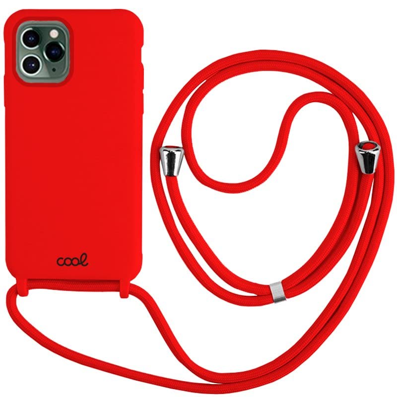 Cool Case for iPhone 14 Pro Lanyard Plain Red