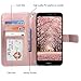 Huawei Ascend XT 2 Case, Huawei Elate 4G LTE Case, Linkertech [Kickstand Feature] PU Leather Wallet Flip Pouch Case Cover with Card Slots & Wrist Strap for Huawei Ascend XT2 H1711 (Rose Gold)