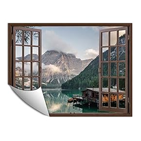 Wall Paper Small Wall Mural Beautiful Scenery Out of The Window Wall Art Removable Wall Decoration for Bedroom Living Room - 24x32 inches