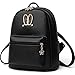 B&E Life Stylish Girls Ladies PU Leather Backpack Shoulder Bag Purse Crossbody Handbag (Black)