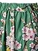 Choies Green Sakura Skater Skirt with Pleat
