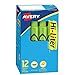 Avery Hi-Liter Desk-Style Highlighters, Smear Safe Ink, Chisel Tip, 12 Fluorescent Green Highlighters (24020)