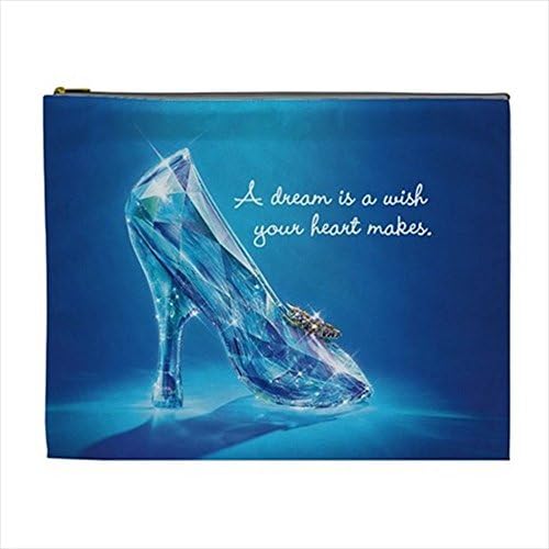 Cinderella Glass Shoe Cosmetic Bag Pencil Case Multi Purpose Pouch 2 sides (XL)