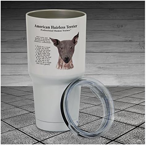 30 Ounce Tumbler American Hairless Terrier Trainer Tumbler Cup Pet Lover Gift, Dog Lover Gift, Gift For Her, Gift For Him, Work Cup