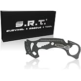 S.R.T. Survival Rescue Tool - 14 Function Premium Rescue Automobile Multitool for Everyday Carry Personal Protection Applications with Seat Belt Cutter and Window Breaker - TSA Compliant