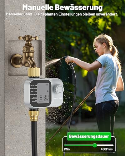 Unistyle Irrigation Computer | New Edition 2026 - Automatic Garden Watering, Easy and Intuitive Operation, Brass Connector in Heavy Design, IP55 Protection, Flexible Irrigation Programs