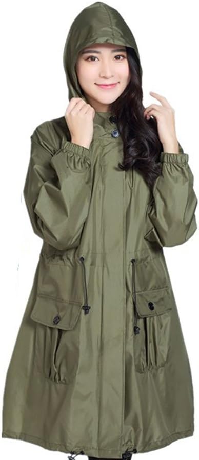 Amazon Co Jp 女性用レインコート 大人の女性ロングレインコートポンチョ屋外シングルハイキング学生軽い通気性環境無臭 で男女とも利用できます ホーム キッチン