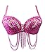 Night lions fashion Hallowmas Christmas Hand-made Sequin Beaded Party Lartin Belly Dance Bra Top