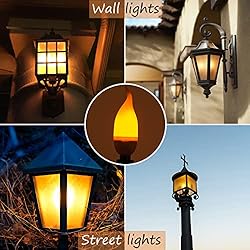OHLGT E12 Flame Bulbs 2 Pack, 3 Mode LED Candelabra