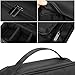 Compact Flat Bottom Makeup & Toiletry Storage Organizer Bag | Durable, Water Resistant, and Spacious - with Handle Black