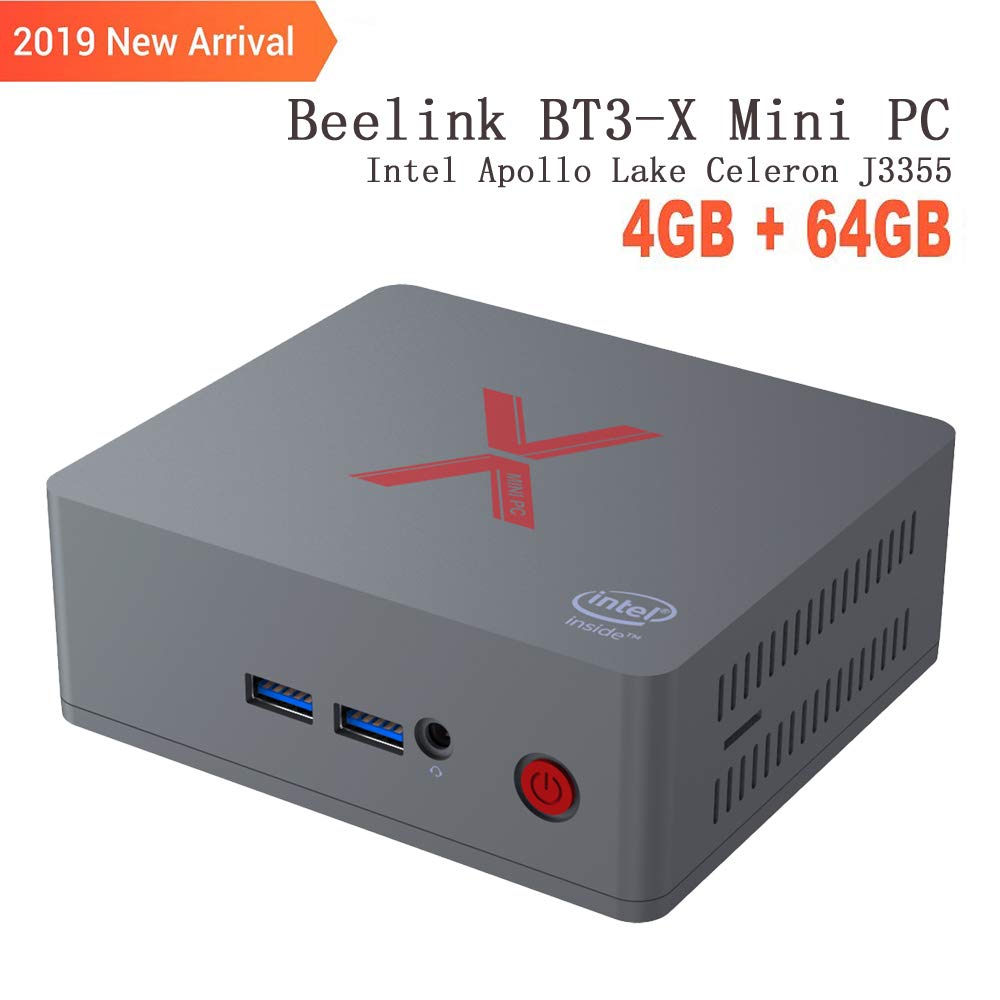 [Versión de Actualización] Beelink BT3-X Mini PC Ordenador de Sobremesa con HDMI, Intel Apollo Lake Celeron J3355, LPDDR4 4G +...