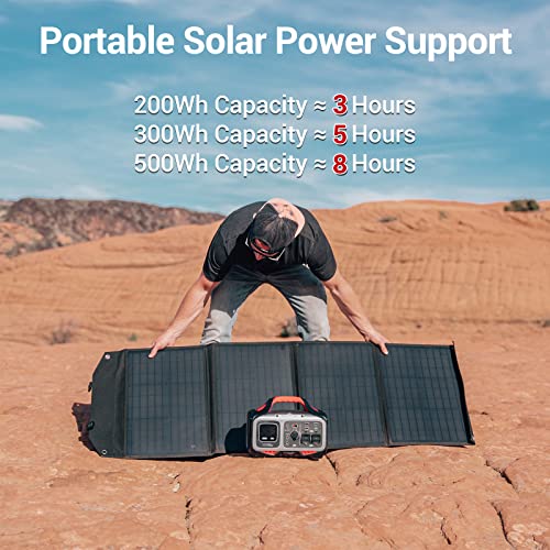 ROCKPALS SP003 100W Portable Solar Panel for Solar Generator and USB Devices, Compatible with