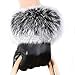 FAPIZI Women Lady Black Leather Gloves Autumn Winter Warm Mittens