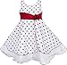 Sunny Fashion Big Girls' Dress Wine Red Dot Tulle Pageant Unique Design 7-8