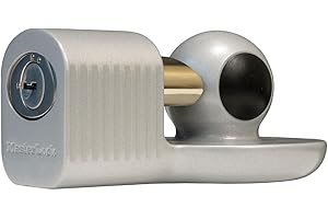 Master Lock Trailer Hitch Lock, Fits 1-7/8 in., 2 in., and Most 2-5/16 in. Trailer Couplers, Weather Resistant Automotive Hit