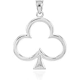 Claddagh Gold 925 Sterling Silver Celtic Clover Leaf Charm Shamrock Pendant