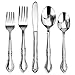 New Star Foodservice 58857 Rose Pattern, 18/0 Stainless Steel, (60 Piece Flatware Set)