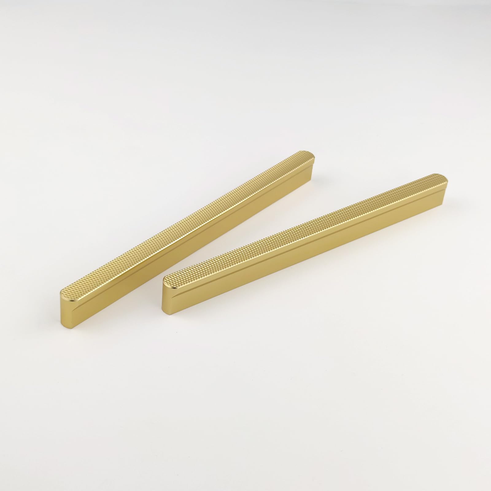 Pexintek 2 Pack Gold Modern Cabinet Handles 6.3 Inchs(160 mm) Hole Centers Kitchen Bathroom bedrooms Study Furniture Door Vintage Pulls with Screws for Cupboards Drawer Wardrobe Dresser (Golden)