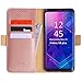 Galaxy S8 Plus Wallet Case,Acrass Samsung Galaxy S8 Plus Flip Cover Case with Kickstand and Card Slots For Girls,Rosegold