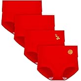 Glitopper 4 Pack Chinese New Year of Horse Red Cotton Underwear for Women Fu Fortune Spring Festival New Year Gifts for Women