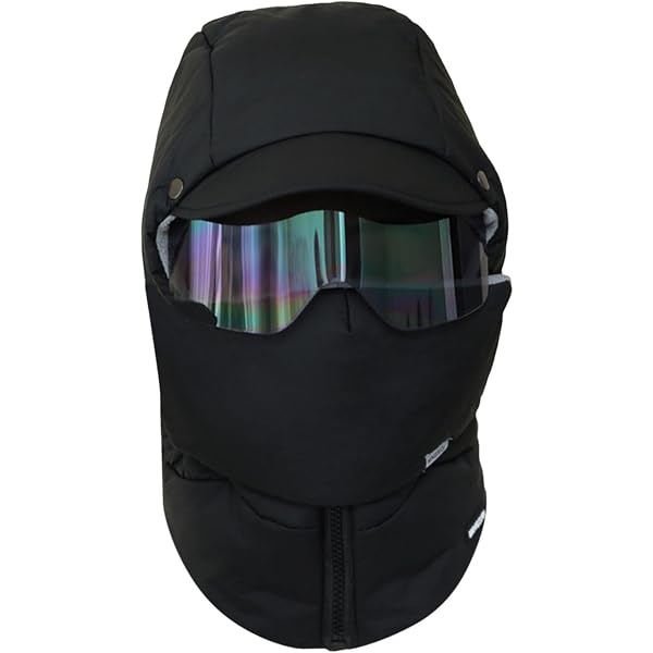 Winter Thermal Trapper Hat With Face Mask & Glasses – Full Neck Cover Ski Beanie