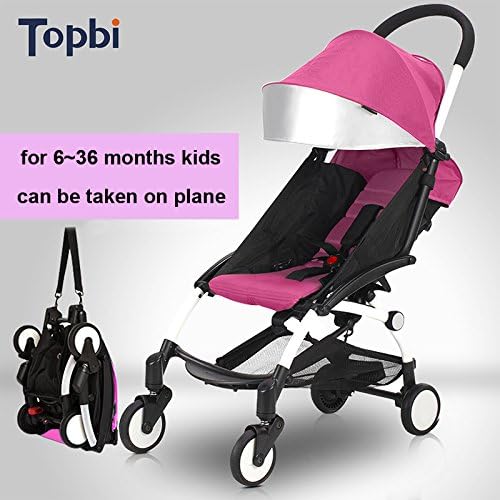 Fashion Lightweight Baby Pocket Car, Portable Children Umbrella Car, Folding Baby Stroller, 4 Wheels Pushchair Trolley (E)