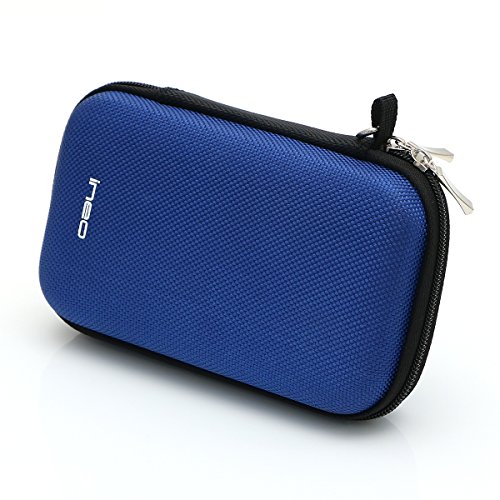 ineo Shockproof 2.5" External Hard Drive Portable EVA Case For Carrying 2.5 inch HDD SSD, USB Cable, SD Card, Flash Drives, and more