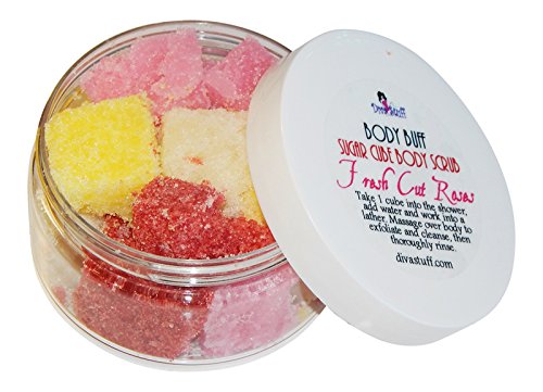 Diva Stuff Fresh Cut Roses Scent Sugar Scrub, Exfoliates and Hydrates Skin, 8 Oz