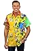 Funky Hawaiian Shirt Men Short-Sleeve Front-Pocket Every Shirt is Unique Multicolor