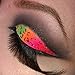 Elegant Lashes #535L Thick Long Black Human Hair False Eyelashes for Drag Queen Halloween Dance Costume