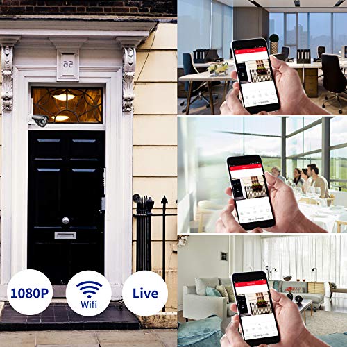 XVIM 1080P Wireless Signal Security Cameras System,Camera Need Plug to