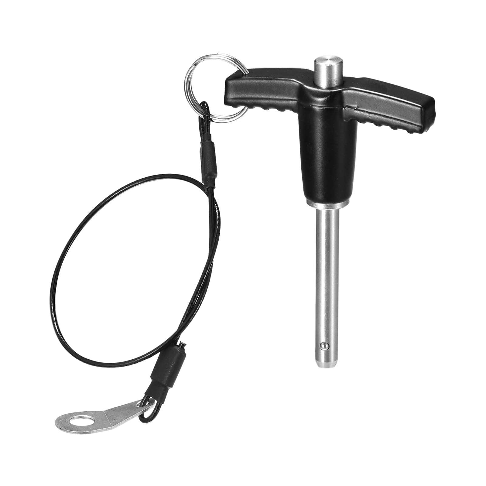 DTGN 5mmx30mm(DxL) T Handle Quick Release Pin - Good for Quickly Connecting and Hooking Up Components - 304 Stainless Steel Ball Locking Pin with Push Button - Black/Silver