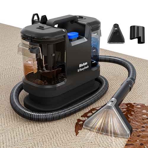 51fct+ohG4L Blutan B Flowyfresh Waschsauger, Polsterreiniger-Gerät Für Sofa,Teppich,Polstermöbel,Fenster,Auto. Nass-Trockensauger,13 Kpa, Schnelltrocknend, Viel Zubehör, 1,8 L + 0,8 L Wassertank, Selbstreinigend